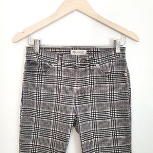 Madewell Black and White Plaid Skinny Pants
